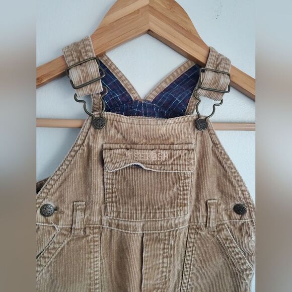 Osh Kosh B' gosh Kids Tan Overalls Flannel Lining Size 12 months - Picture 5 of 10